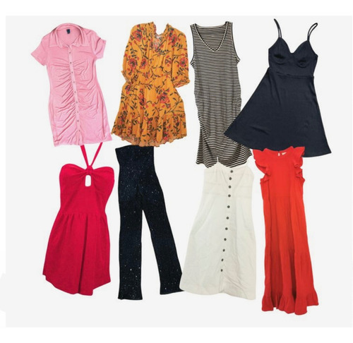 Lote De Ropa Mujer Y Juvenil Calor Nueva 150 Prendas Xs-g Varios