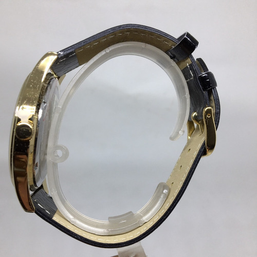 Relogio Champion Masculino Dourado Couro + Brinde Pulseira