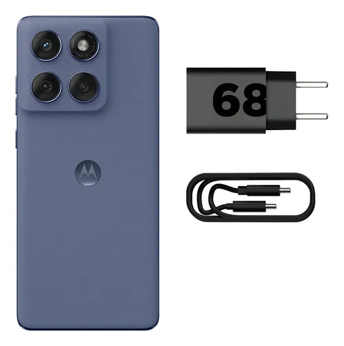 Smartphone Motorola Edge 60 Fusion 5g - 256gb 16gb (8gb Ram+8gb Ram Boost) 50mp Sony Ai Camera Ip68 Nfc - Cinza Vegan Leather