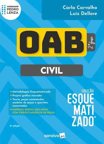 Prática Civil Esquematizado - Oab 2ª Fase - 2ª Edição 2023, De Pedro Lenza (), Bruno Zampier. Editora Saraiva Jur, Capa Mole, Edição 2 Em Português, 2023