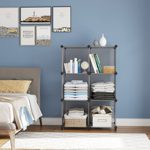 Organizador De Almacenamiento En Cubos Apilable Gris