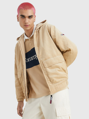 Casaca Tommy Hilfiger Oversized Hooded Corduroy Original