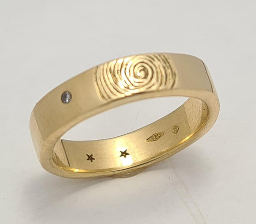 Anel Em Ouro 18k Com Brilhante - Cod 41190