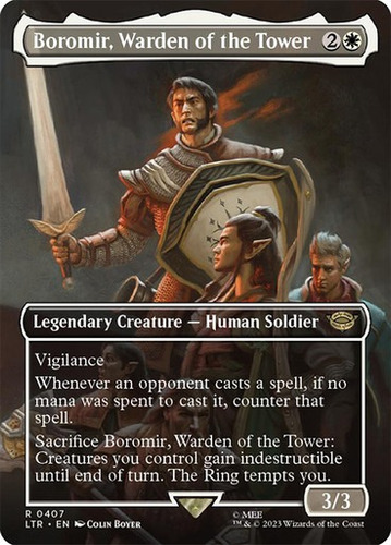 Magic Boromir, Warden Of The Tower (borderless) The Lord Of 