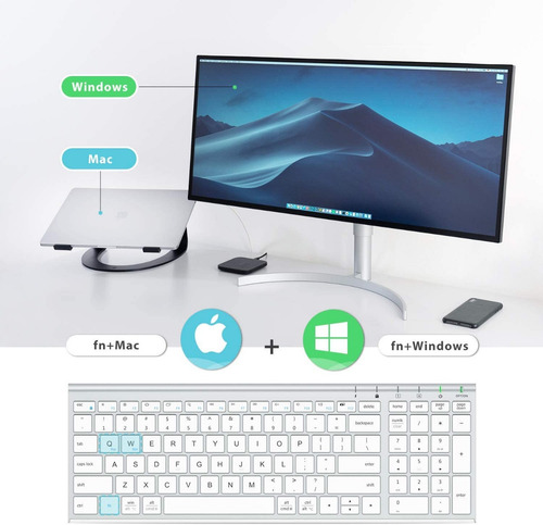 Teclado Inalámbrico Para Macbook Windows Android Numerico