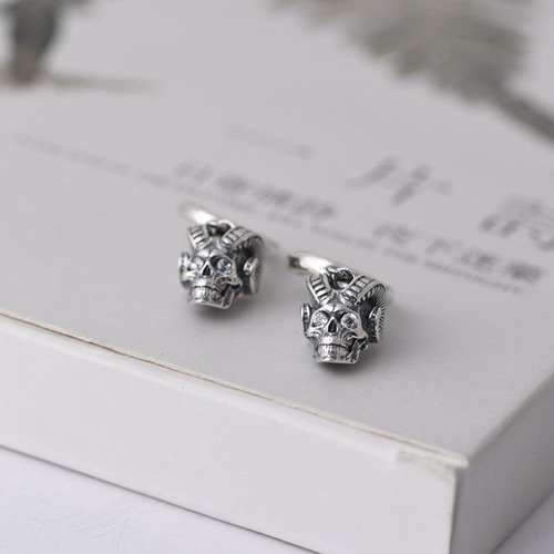 Pendientes Retro De Calavera De Halloween Pendientes De Cala