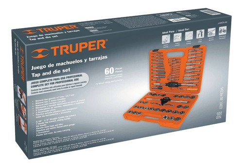 Juego Machos Y Terrajas 60 Piezas Truper Set J-mata-60