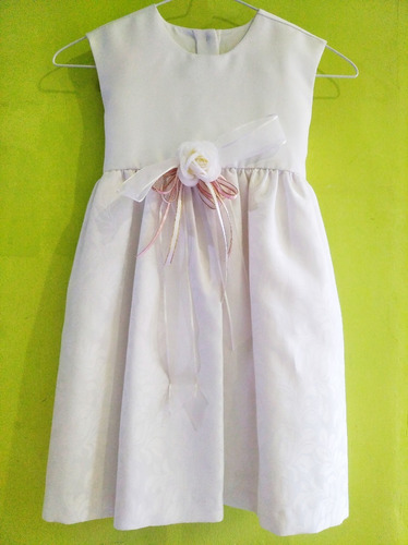 Vestido Blanco Para Niña Talla 6 Ideal Bautizo Como Nuevo