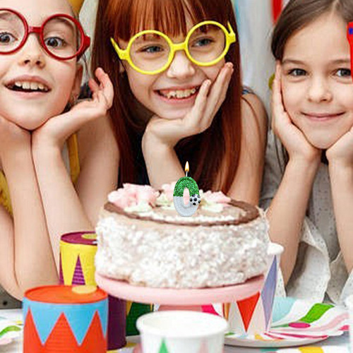 Velas Con Números De Cumpleaños, Velas Con Purpurina Para Fú