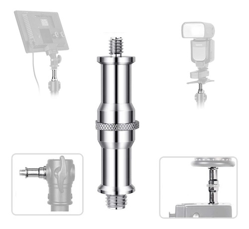 Adaptador Flh-06 Parafuso 1/4 E 3/8  Para Montagem De Cabeça