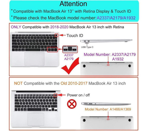 Funda Para Macbook Air 13 2020 2019 2018 A2337 M1 A2179 A193