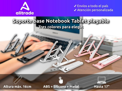 Soporte Base Notebook Tablet Plegable Escritorio Home Office