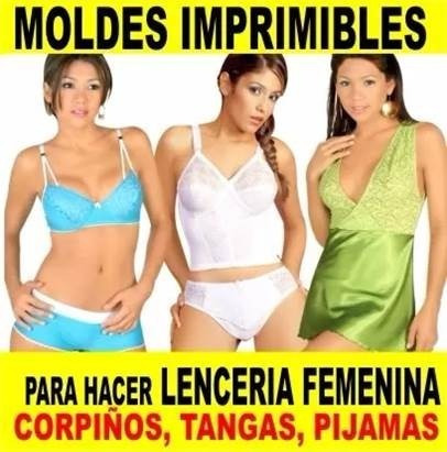 Patrones Imprimibles Pijamas Ropa Intima Damas Lenceria