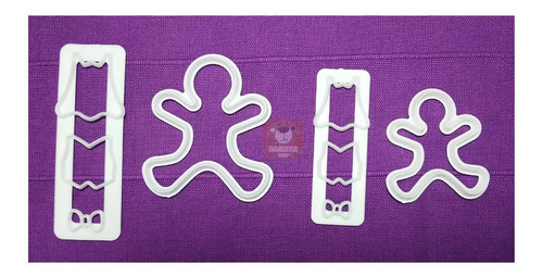 Imagen 2 de 6 de Molde Cortante Muñeco Jengible Navidad Fondant Belgrano