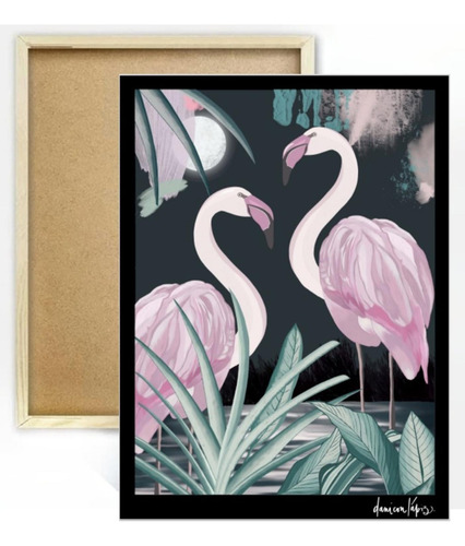 Kit De Pintura Por Números Flamencos 30x40 C/bastidor