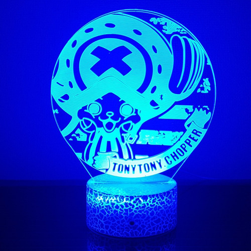 Lámpara 3d Tony Tony Chopper One Piece Base A + C. Remoto