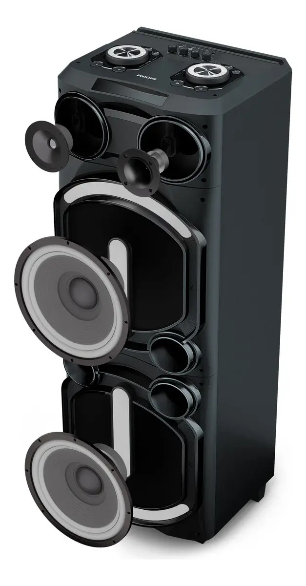 Parlante Philips Torre De Sonido TAX5708/77 Luces 400w Fiesta