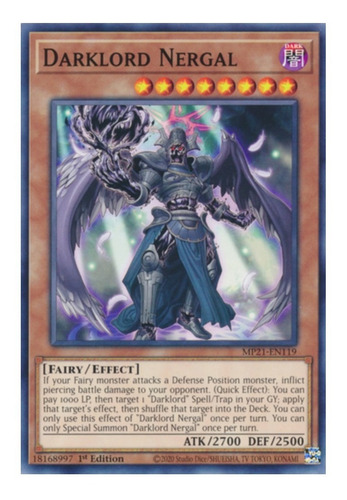 Tarjeta Yugioh! Darklord Nergal Mp21-en119 Common 