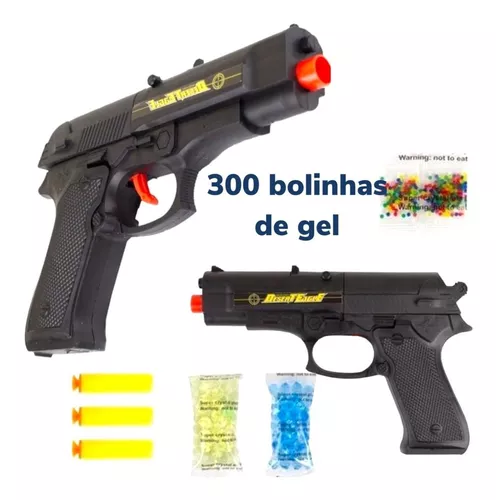 Arminha Brinquedo M500 Pistola Atira Dardos E Bolinhas Gel com o