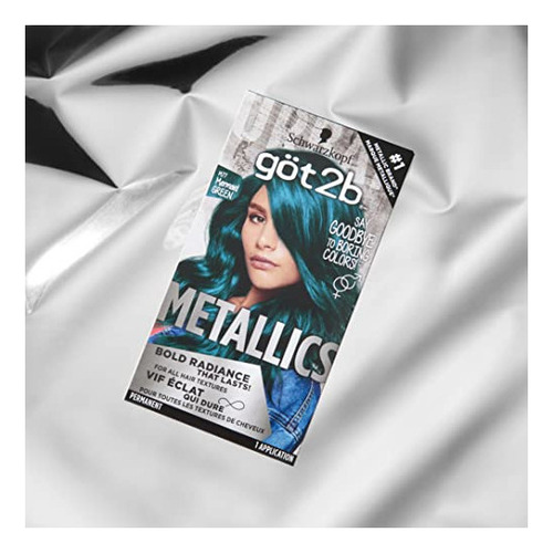 Got2b Metallics Color De Cabello Permanente, M77 Verde Siren