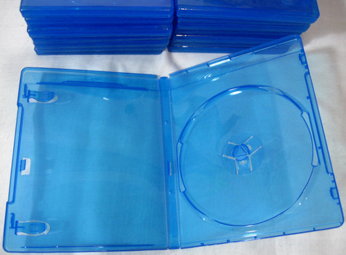Lote De Cajas Azules Para Discos Bluray Dvd O Cd De Musica (Usado)