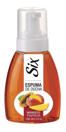 Espuma De Ducha Six 270 Ml Mango Y Papaya + Esponja