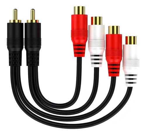 Cable Divisor De Audio De 1 Rca Macho A 2 Hembra, 2 Unida