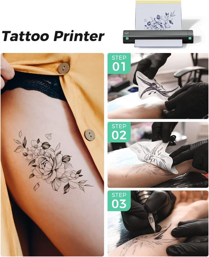 Impressora De Estêncil De Tatuagem Sem Fio Tamanho Carta
