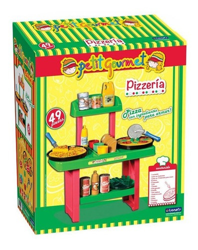 Imagen 1 de 7 de Juego De Cocina Pizzeria Petit Gourmet 49 Piezas Lionels