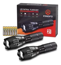 Comprar Paquete De 2 Linternas Led 3000 Lúmenes Tácticas Impermeable