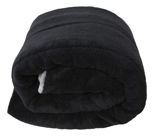 Cobertor King Size Doble Vista Negro Gris Ultra Suave Calido