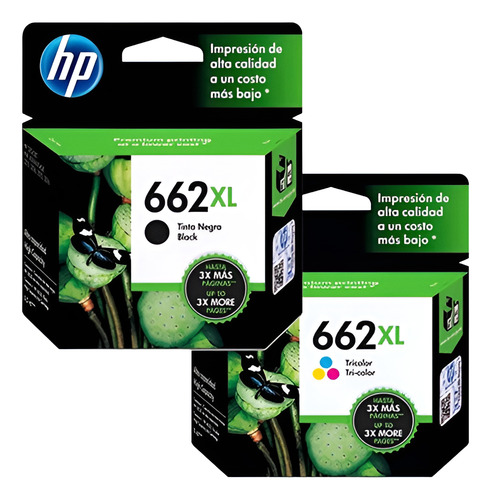Cartuchos Hp 662xl Combo Negro+color Original