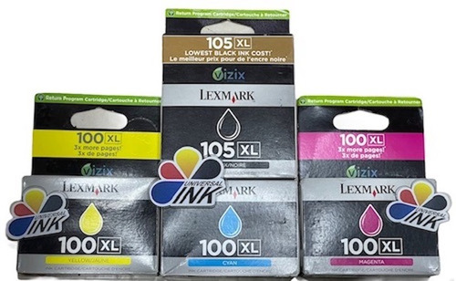 Cartuchos Lexmark 105 Negro Y 100 Colores Juego X4 Original