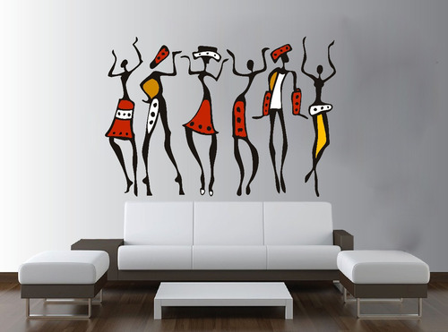 Vinilo Pared Bailarinas Africanas  Wall Stickers