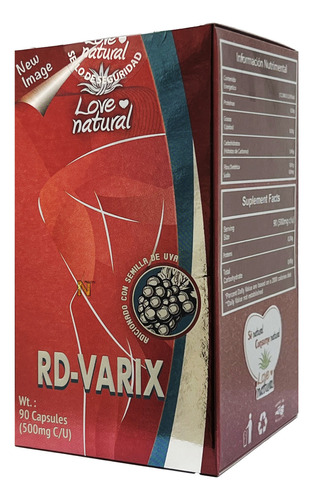 Rd - Varix (90 Caps) Love Natural Sabor Sin sabor