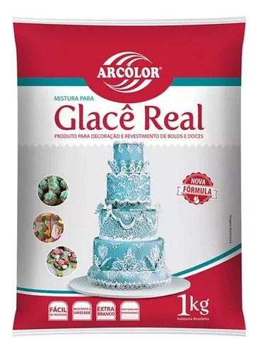 Glacê Real Arcolor 1kg Para Decorações Confeitaria