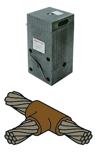 Molde En T Horizontal Cable 4/0 Derivacion 2/0 B243 Burndy