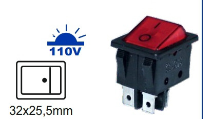 Switche 4 Pin On/off 20a 125v Con Luz