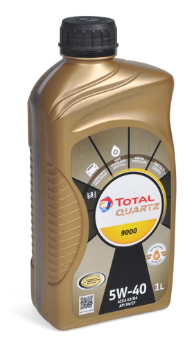 Aceite Motor Sintetico Total Quartz 9000 5w40 1 Litro