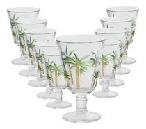 Comprar Jogo 10 Taças De Cristal Palm Hand Tree Coqueiro Lyor 240ml