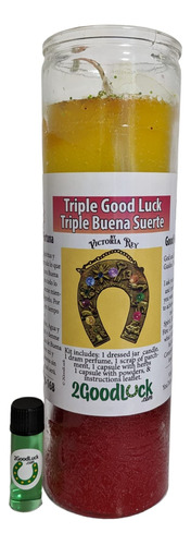 Triple Buena Suerte Vestida Â Vela Perfumada Veladora