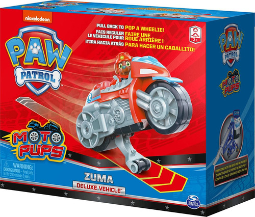 Motocicleta Paw Patrol Moto Pups Zumas Deluxe Pull Back