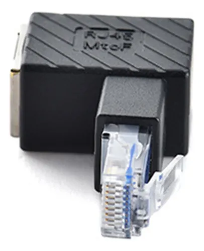 Codo Rj45 Cable De Red Macho A Hembra Adaptador De 90 Grados