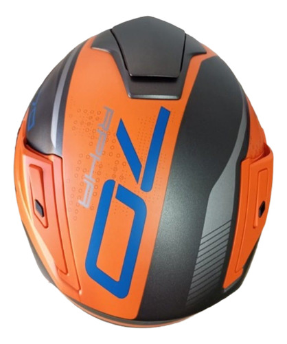 Capacete Hjc Rpha70 Vias Mc7hsf Fosco Laranja Original Hjc Laranja Sólido 57/58