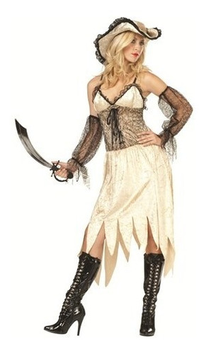 Disfraz De Pirata, Talla Small (2-4) Para Mujer- Halloween