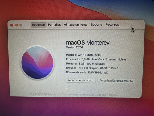 Macbook Air Macboor Air - 2017 (Usado)