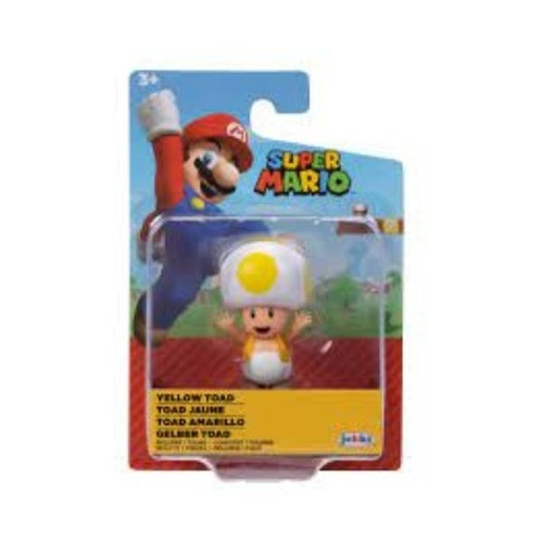 Super Mario Bros - Figura Articulada - Yellow Toad - 7 Cm 