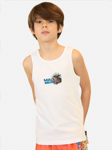 Polera S/m Diale Blanco Niño Maui And Sons