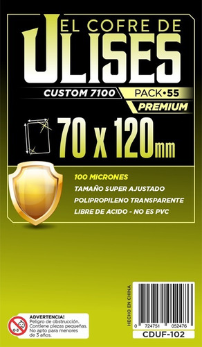 Protectores 70x120mm (100 Micr) Cofre De Ulises X55