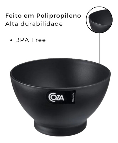 Cumbuca 500ml Preta Coza
